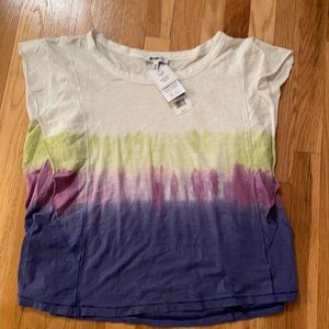 NWT William Rast XL Ruffled Tie-Dyed Top